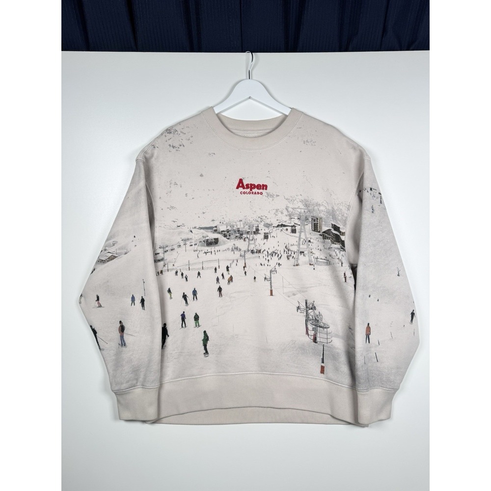 Abercrombie & Fitch Aspen Village Sweatshirt Small Oversized - Ski Destination